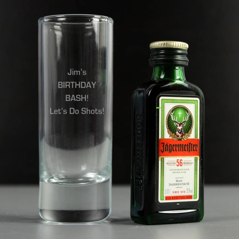 Shot Glass and Mini Jagermeister